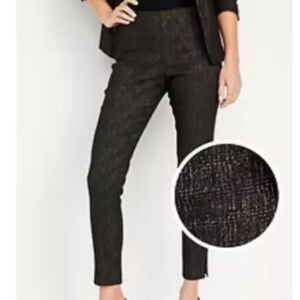 NWT Old Navy Pixie Pull-on Pants Black w/gold metallic threading Size Small